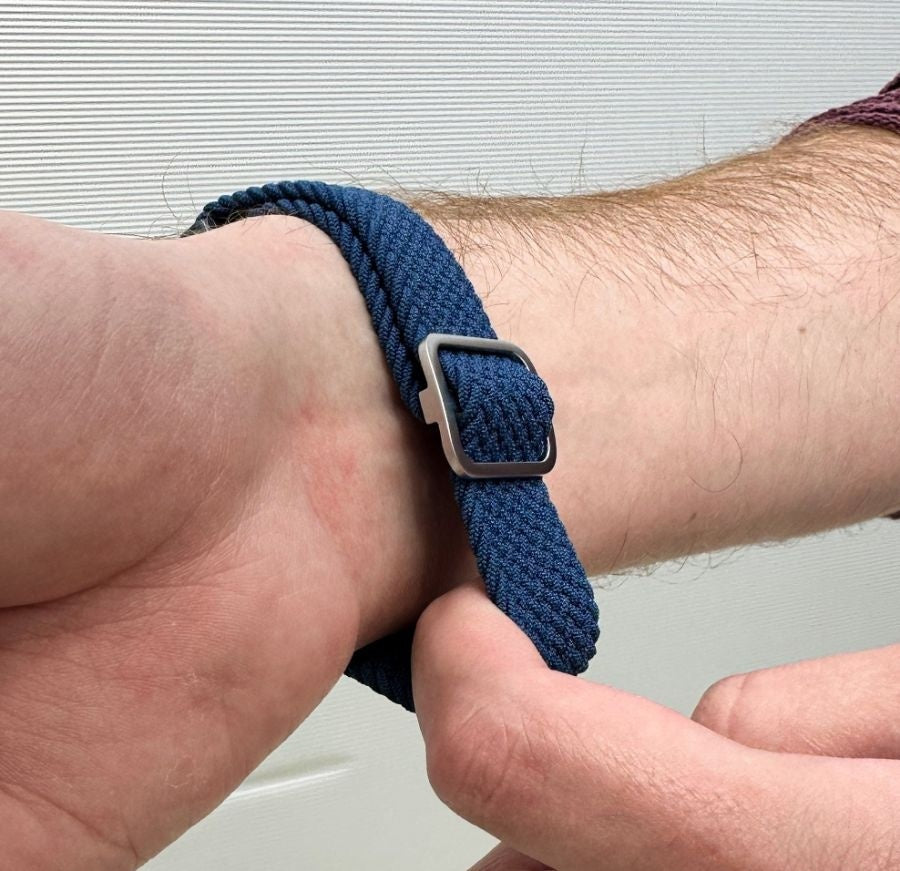 Nylon Adjustable Braided Strap, blue, lifestyle photo