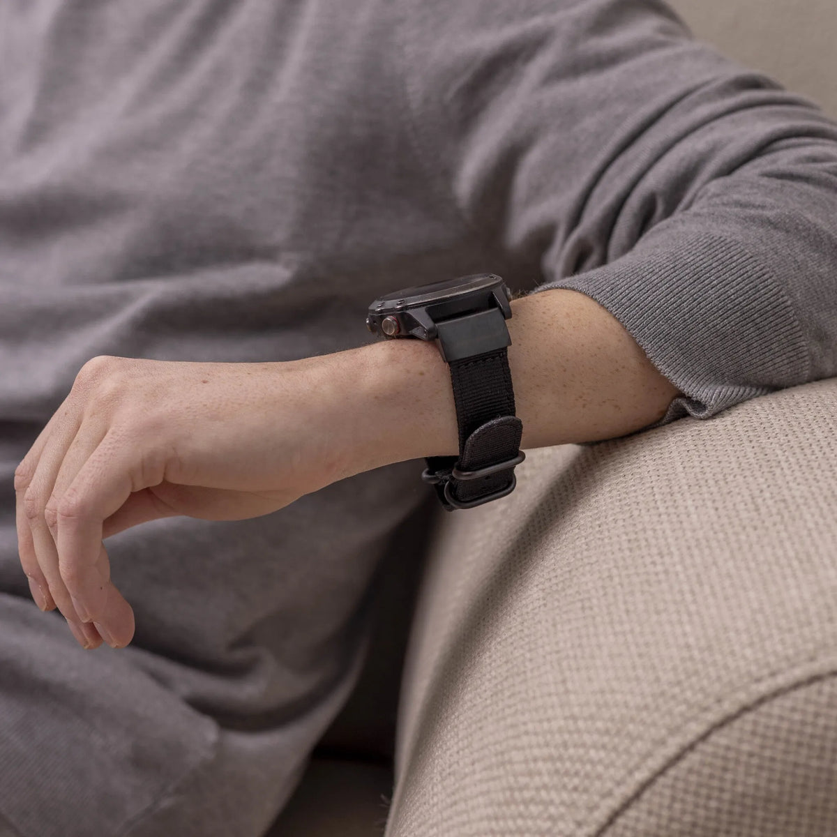Nylon Buckle Strap, black, lifestyle photo