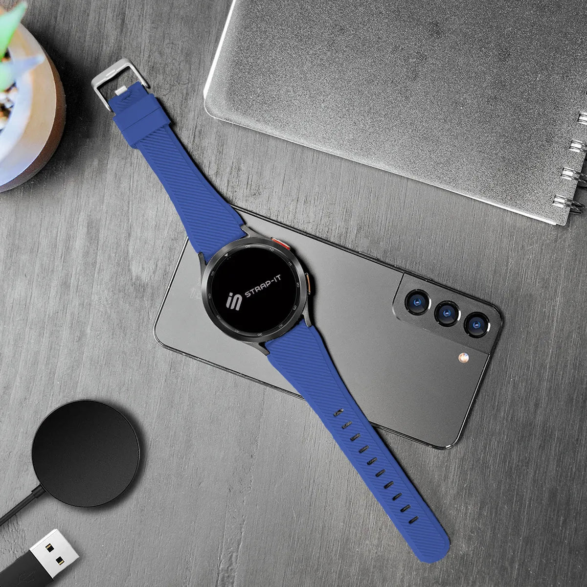 Honor Magic Watch 2 Silicone Strap (Blue)