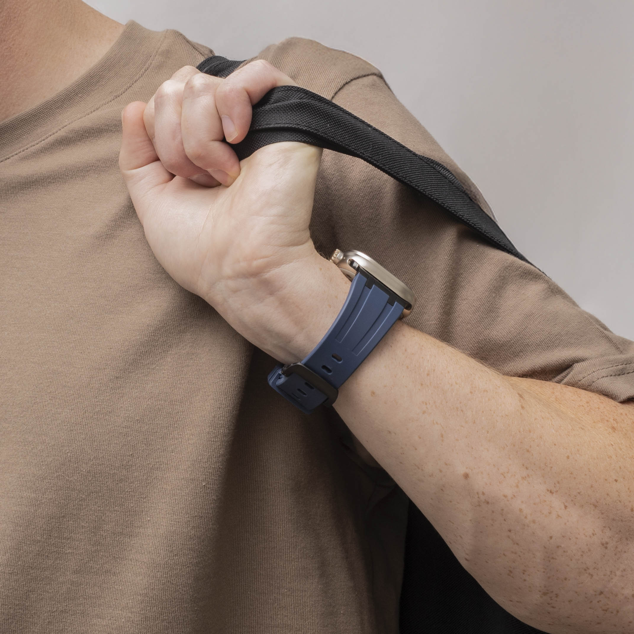 Bandz Apple Watch Ultra Silicone Strap 'Luxe Liquid' (Blue/Black)