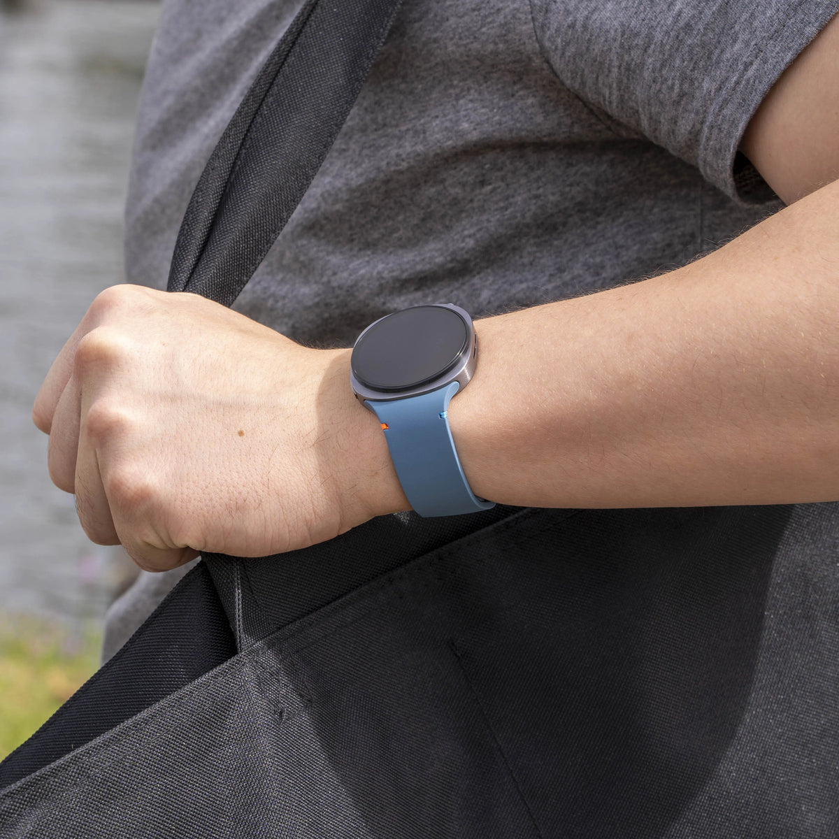 Silicone Strap, blue, lifestyle photo
