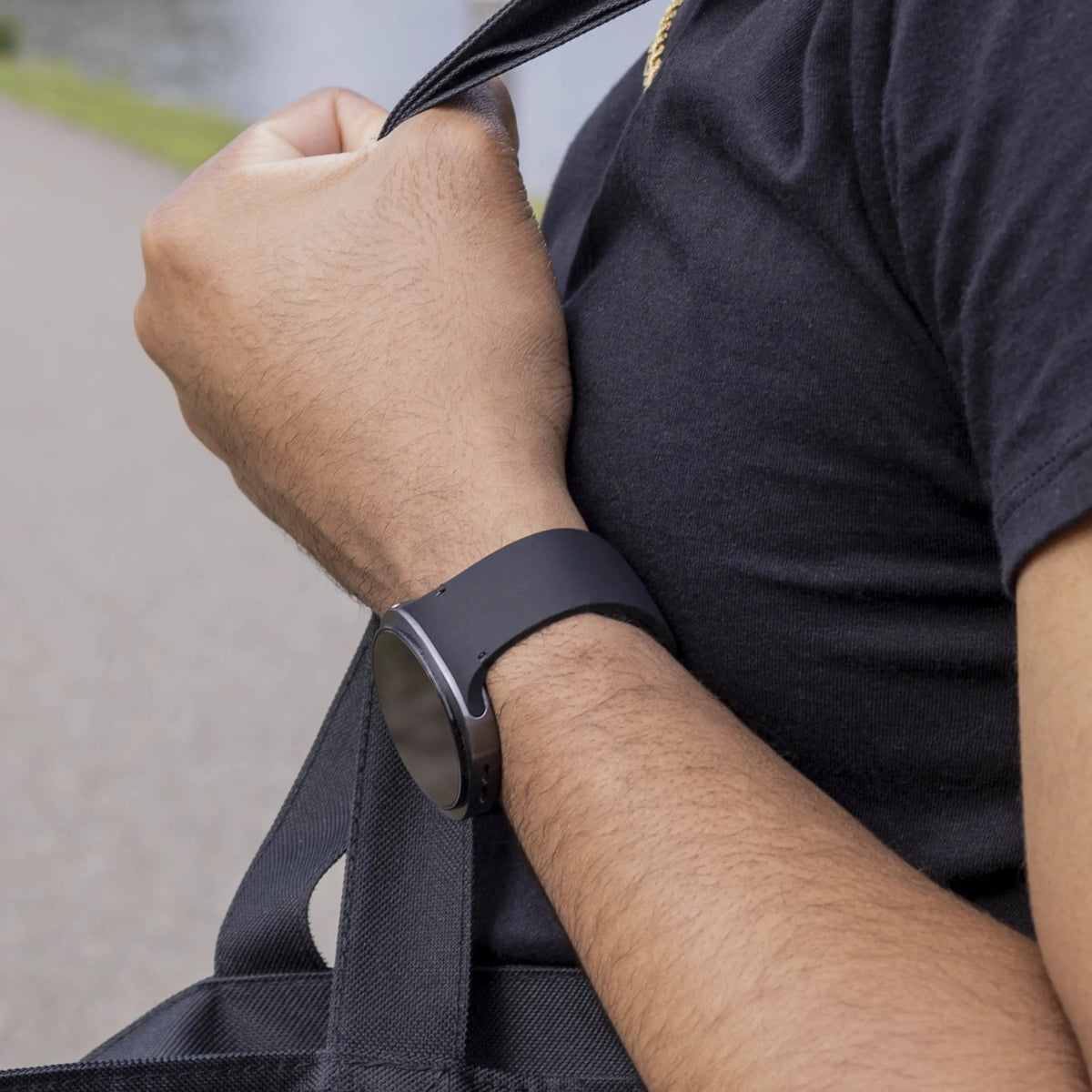 Silicone Strap, black, lifestyle photo