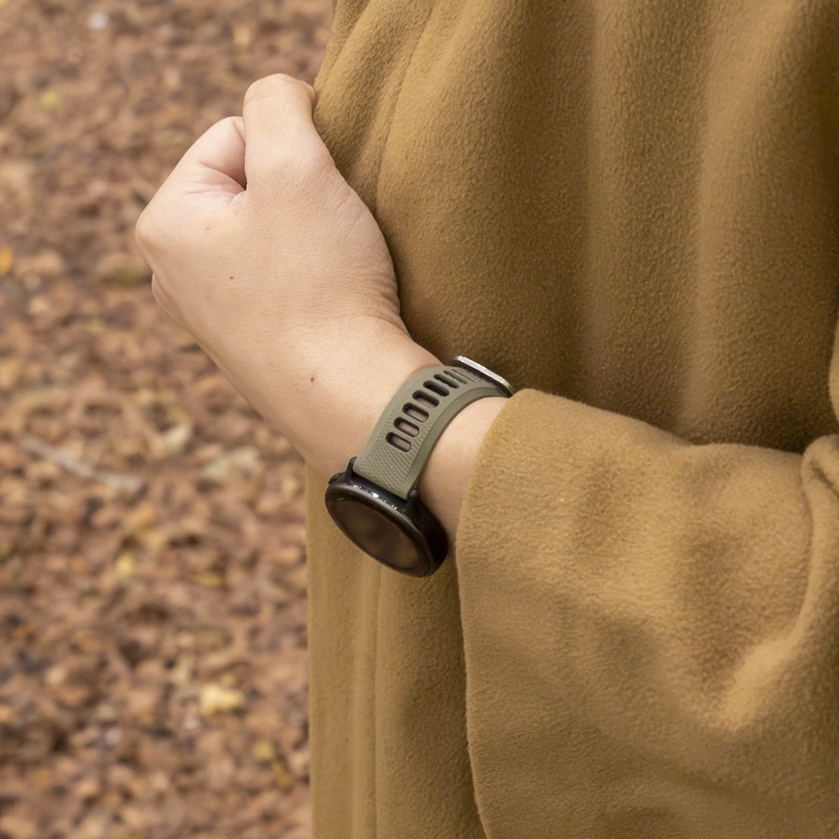 Silicone Buckled Sport Strap, lifestyle photo
