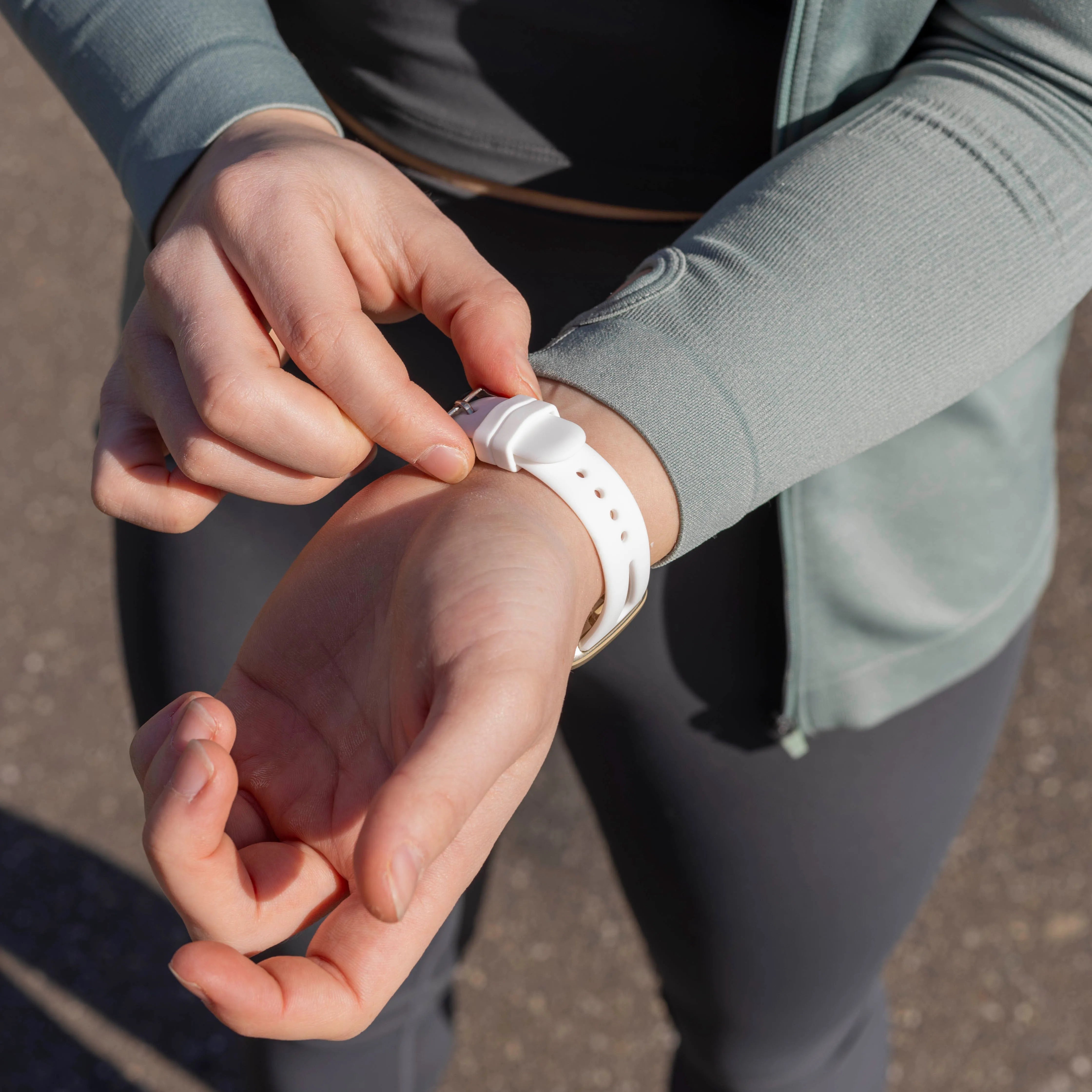 Fitbit Sense 2 Premium Silicone Strap (White)