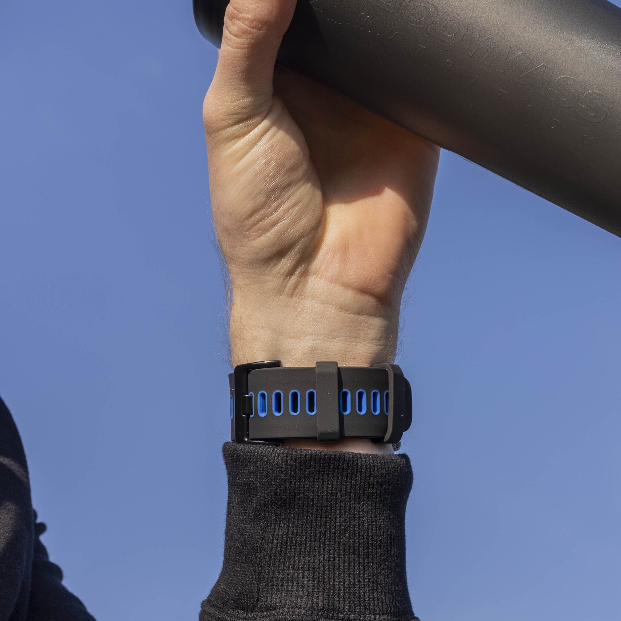 Garmin D2 Mach 1 Pro Sport Strap with Buckle (Black/Blue)