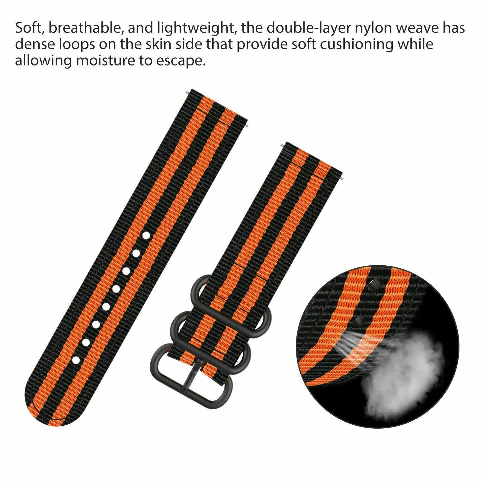 Nylon Buckle Strap, black/orange, promotional banner