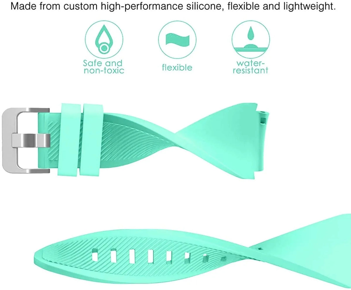 Twill Silicone Strap, aqua, infographic (USP banner)