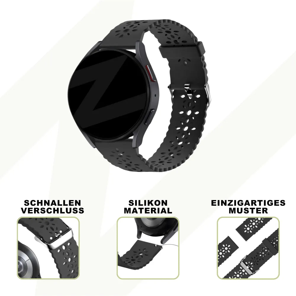 Patterned Silicone Strap, black, promotional banner