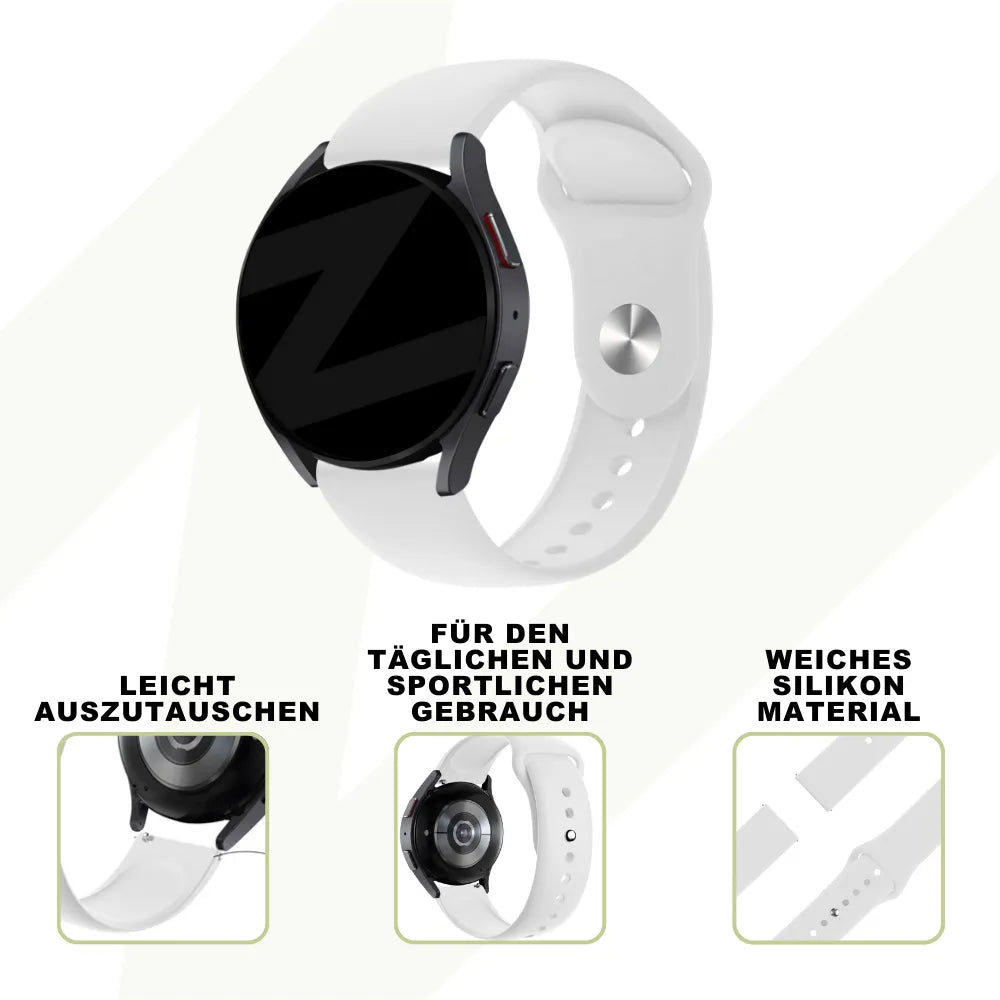Silicone Sport Strap 'Deluxe', white, promotional banner
