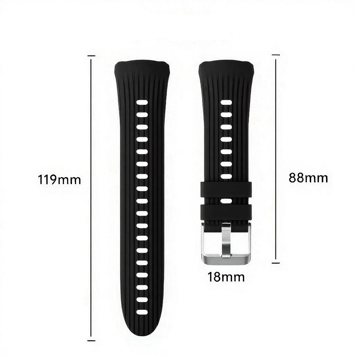 Huawei Watch 5 - 46mm Silicone Strap 'Perfect Fit' (Black)