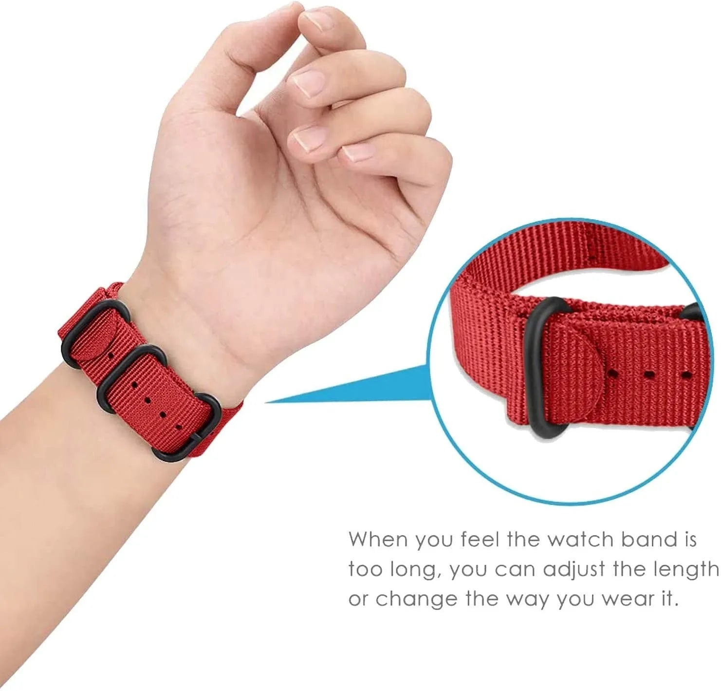 Polar Vantage M3 Nylon Buckle Strap (Red)