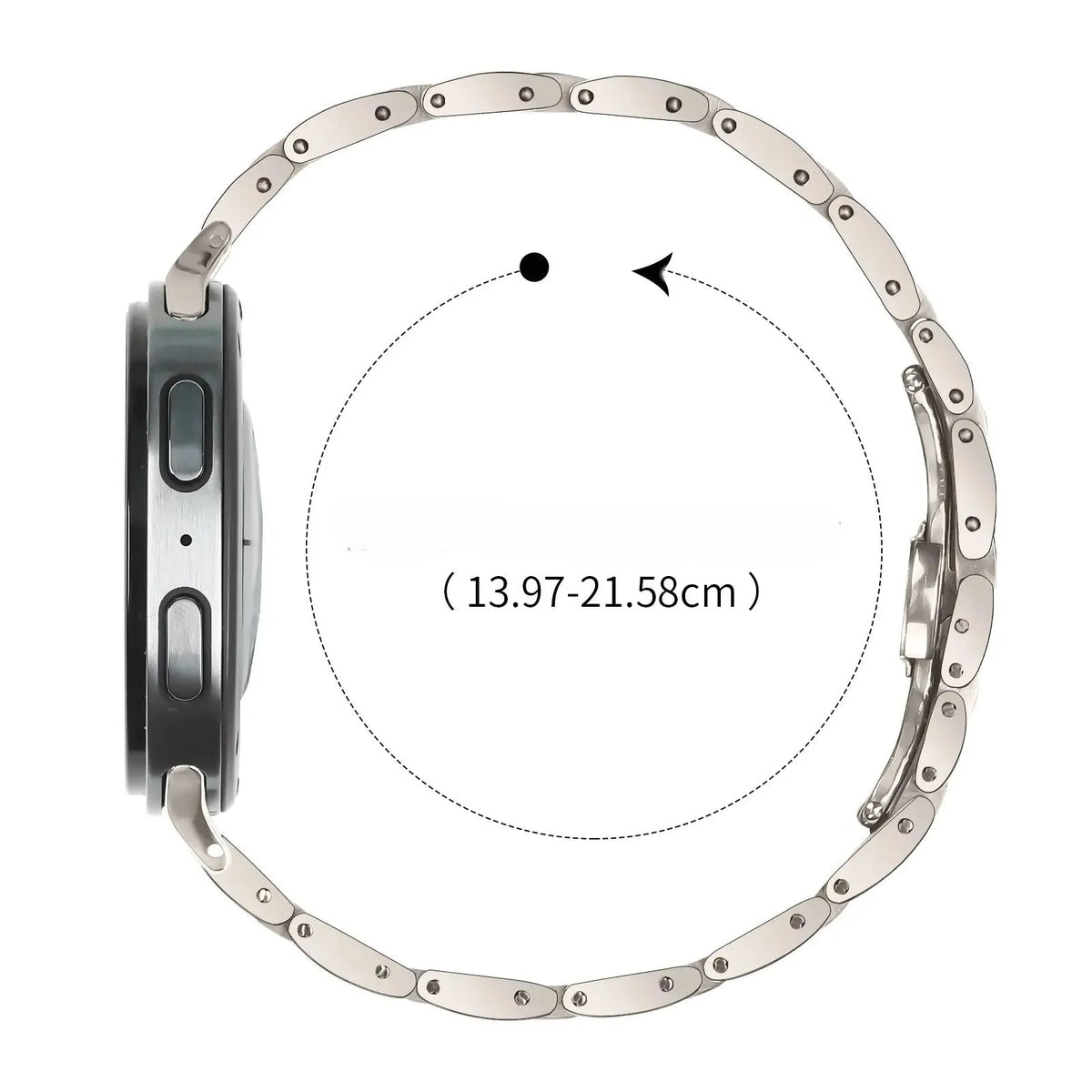 Samsung Galaxy Watch 8 Classic Slimfit Steel Strap (Starlight)