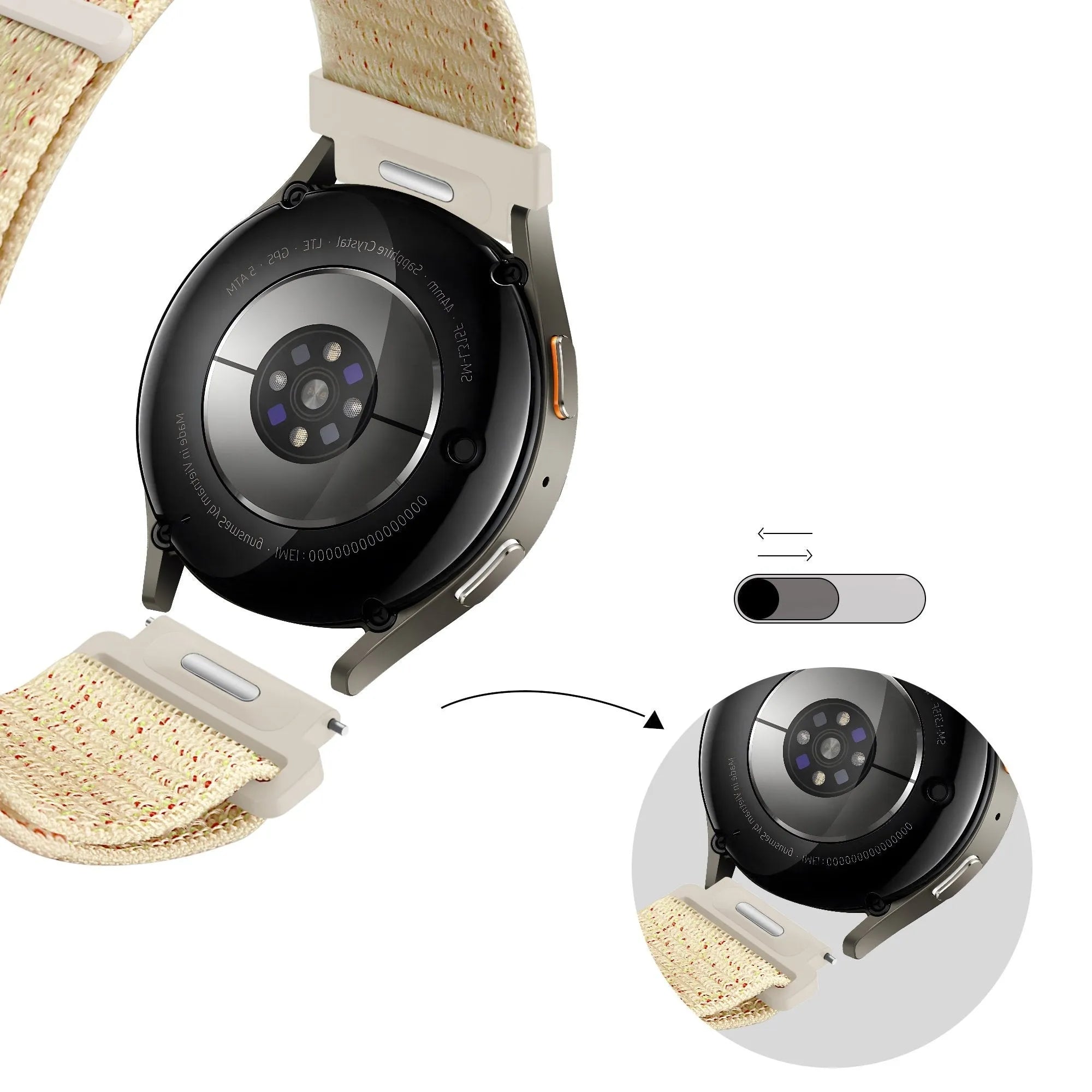 Bandz Huawei Watch 5 - 42mm Nylon Strap 'Easy Fit' (Blossom)
