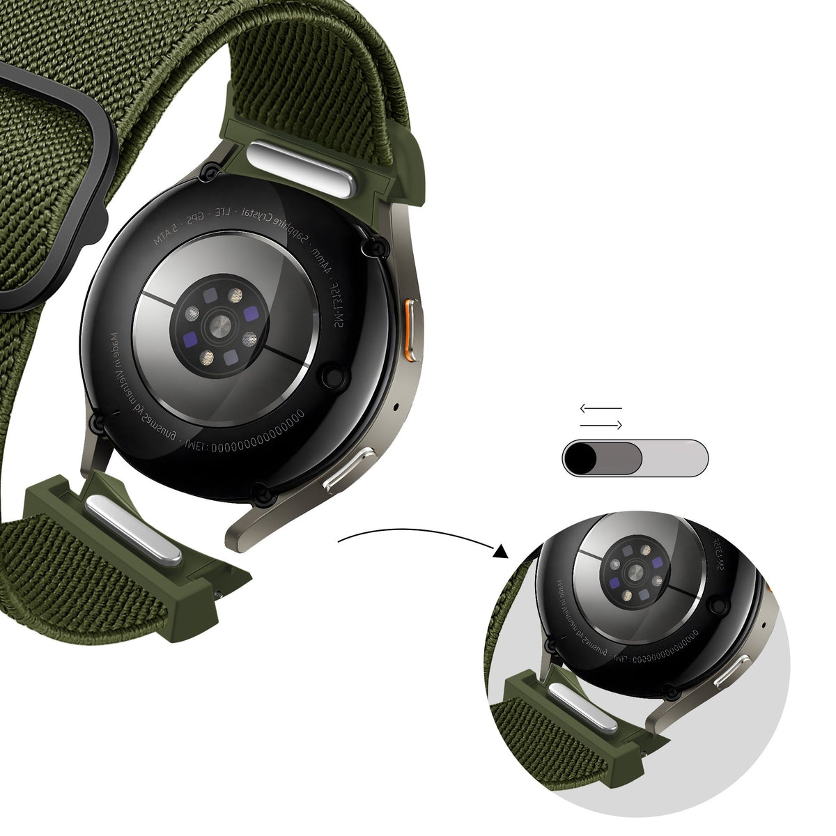 Bandz Samsung Galaxy Watch 6 Classic - 43mm Elastic Strap 'Easy Fit' (Green)
