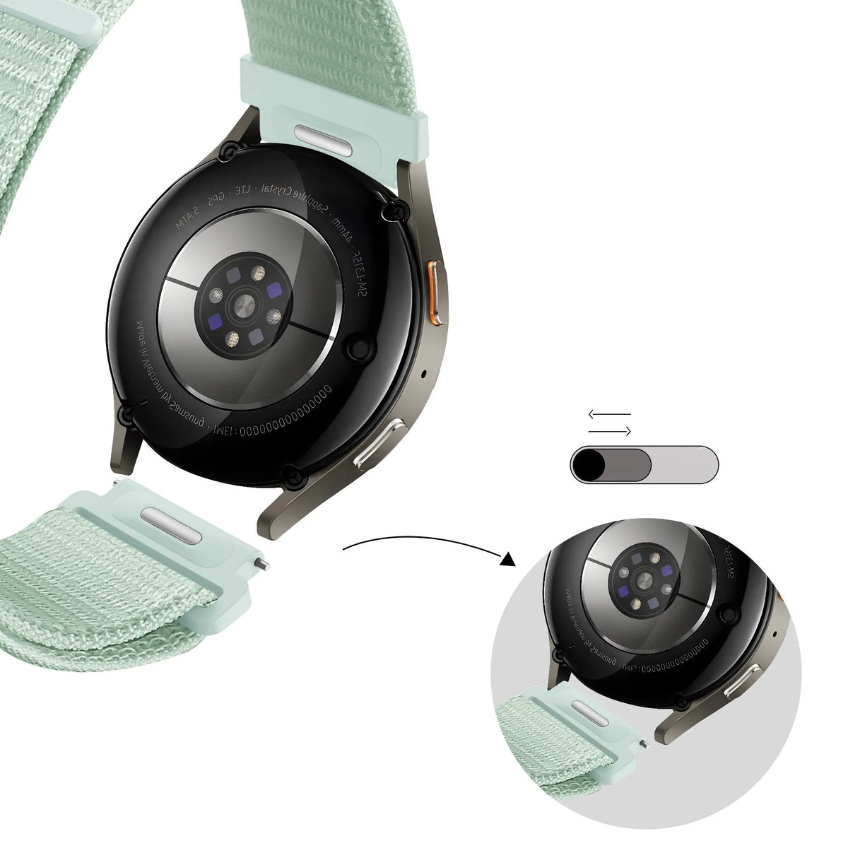 Bandz Xiaomi Watch S4 - 41mm Nylon Strap 'Easy fit' (Light Green)