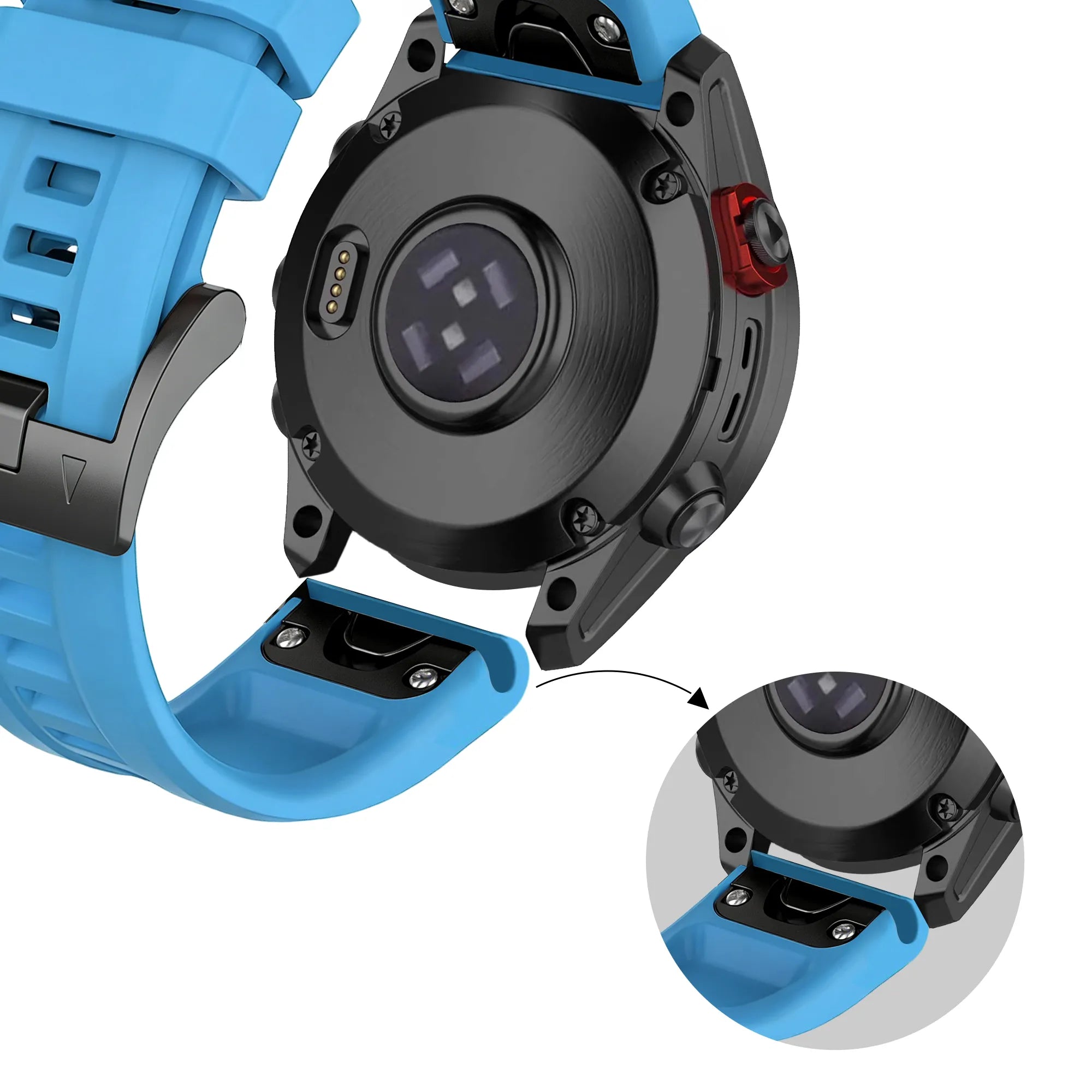 Bandz Garmin MARQ Silicone Strap 'Classic' (Sky Blue)