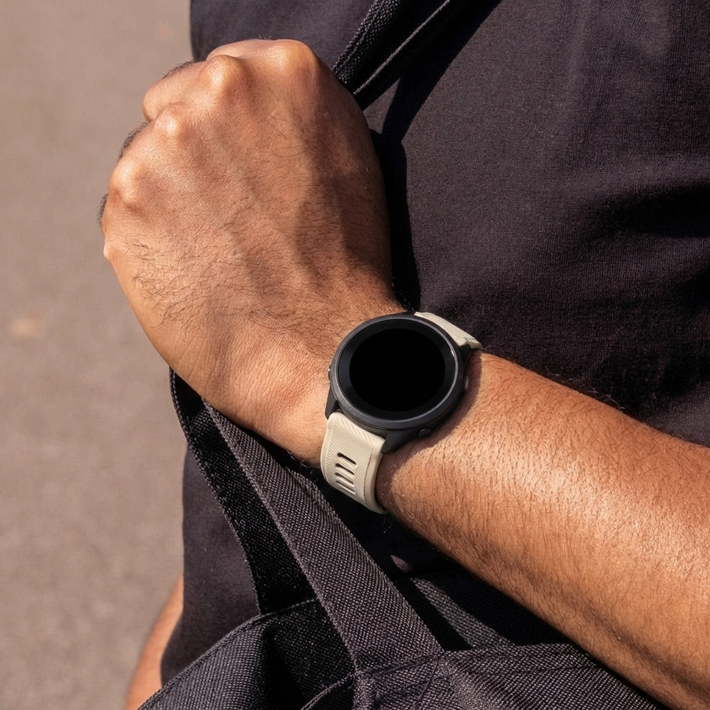 Garmin Forerunner 245 Sport Strap with Buckle (Beige/Black)