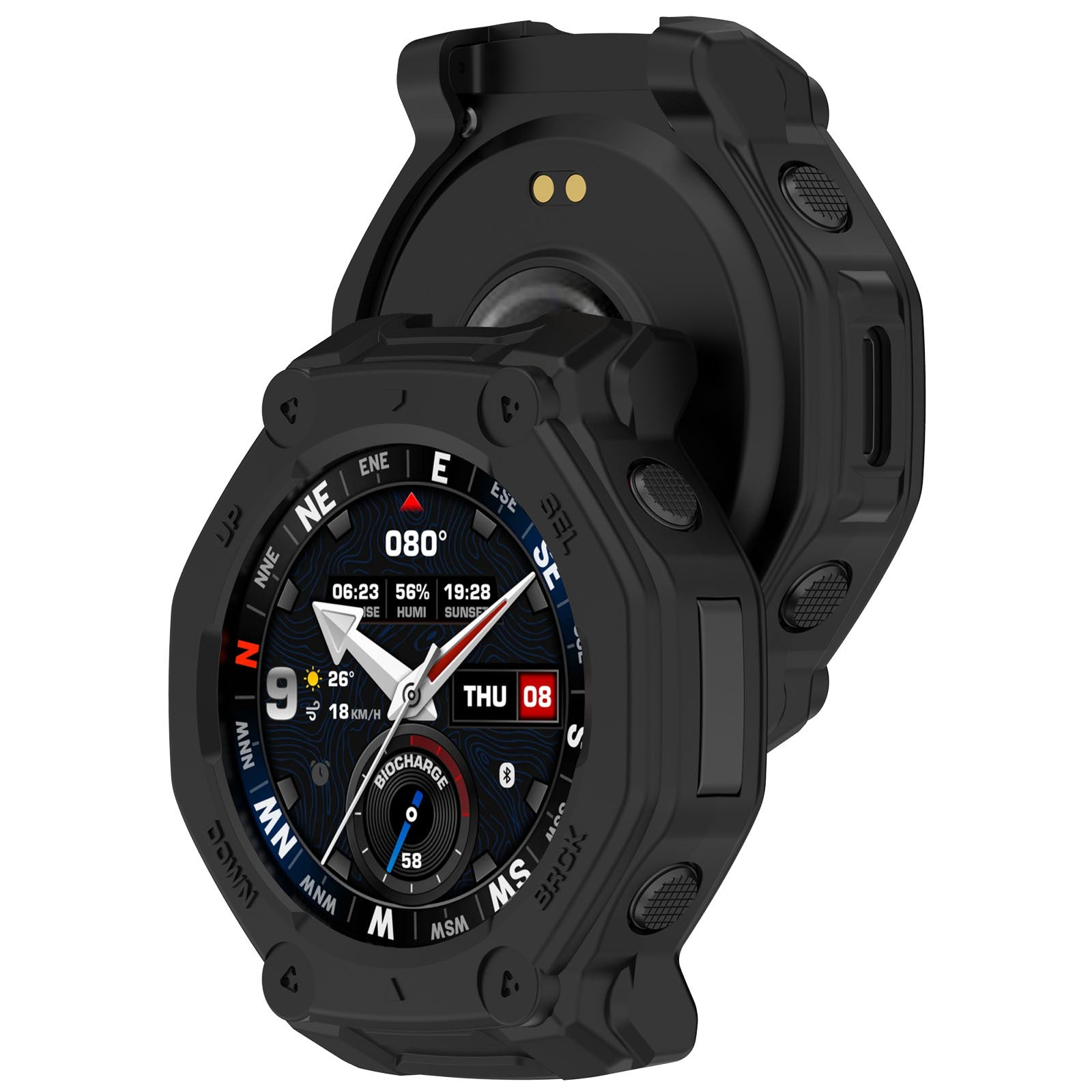 Amazfit T-Rex 3 Pro - 48mm Rugged TPU Case (Black)