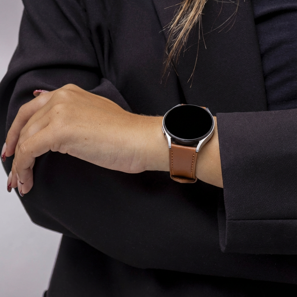 Withings ScanWatch 2 - 42mm Modern Leather Strap (Brown)