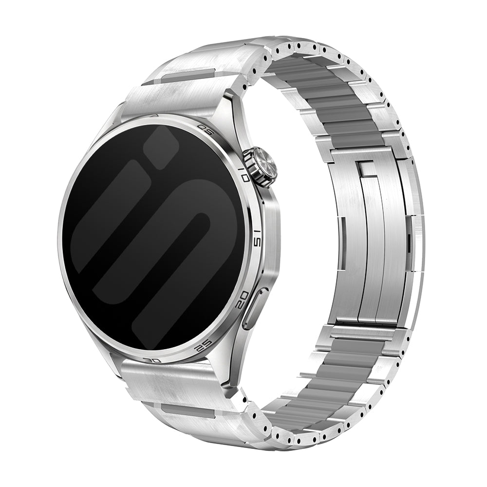 Gard Pro Health Smartwatch 2+ 'One Push' Steel Hybrid Strap (Titanium/Grey)