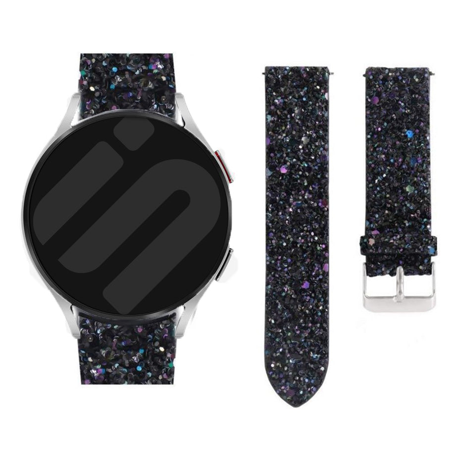 Amazfit GTS 4 Glitter Leather Strap (Black)