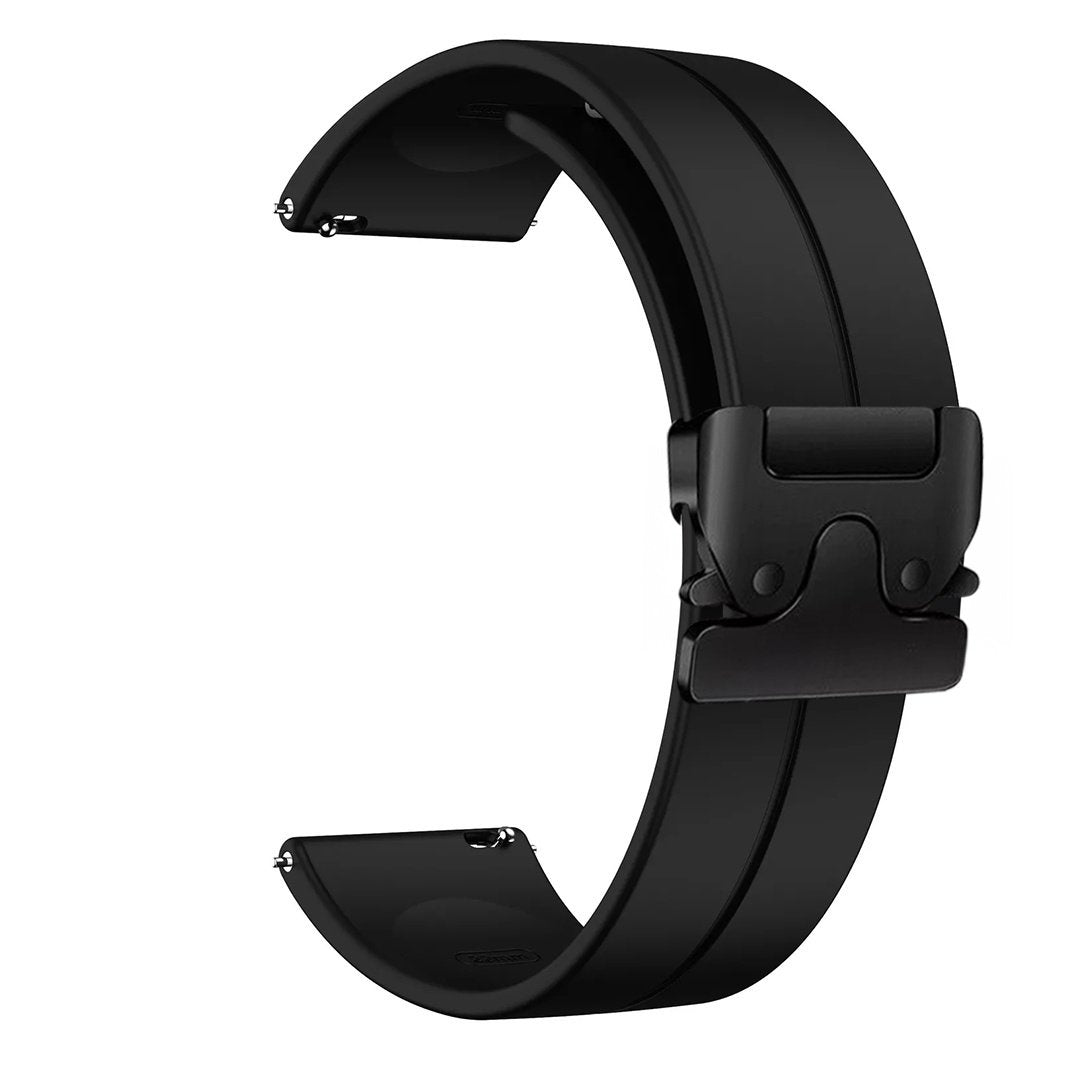 Samsung Galaxy Watch 4 Classic 46mm Silicone Strap with P-Buckle (Black)