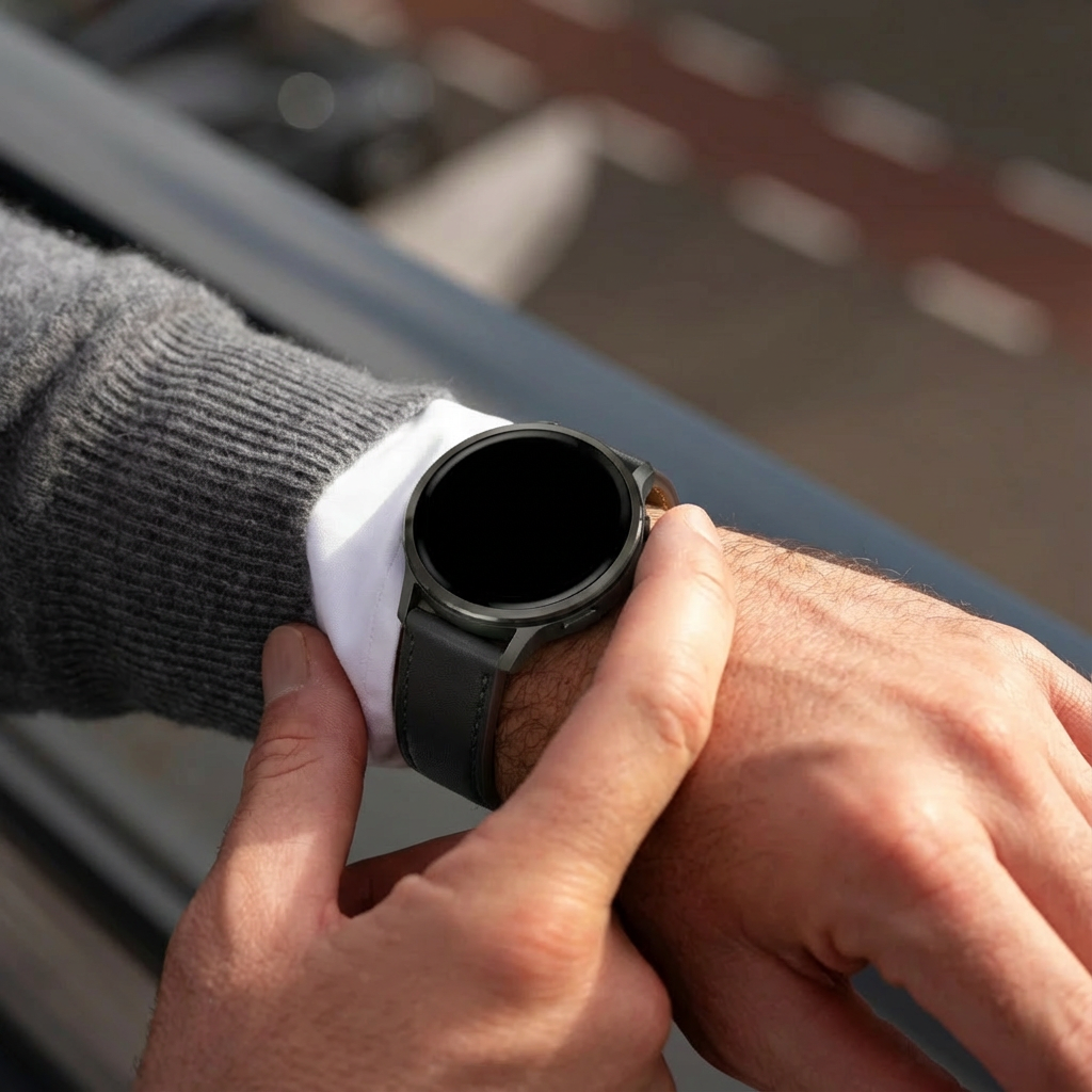 Bandz Garmin Venu Leather Strap 'Deluxe' (Black)