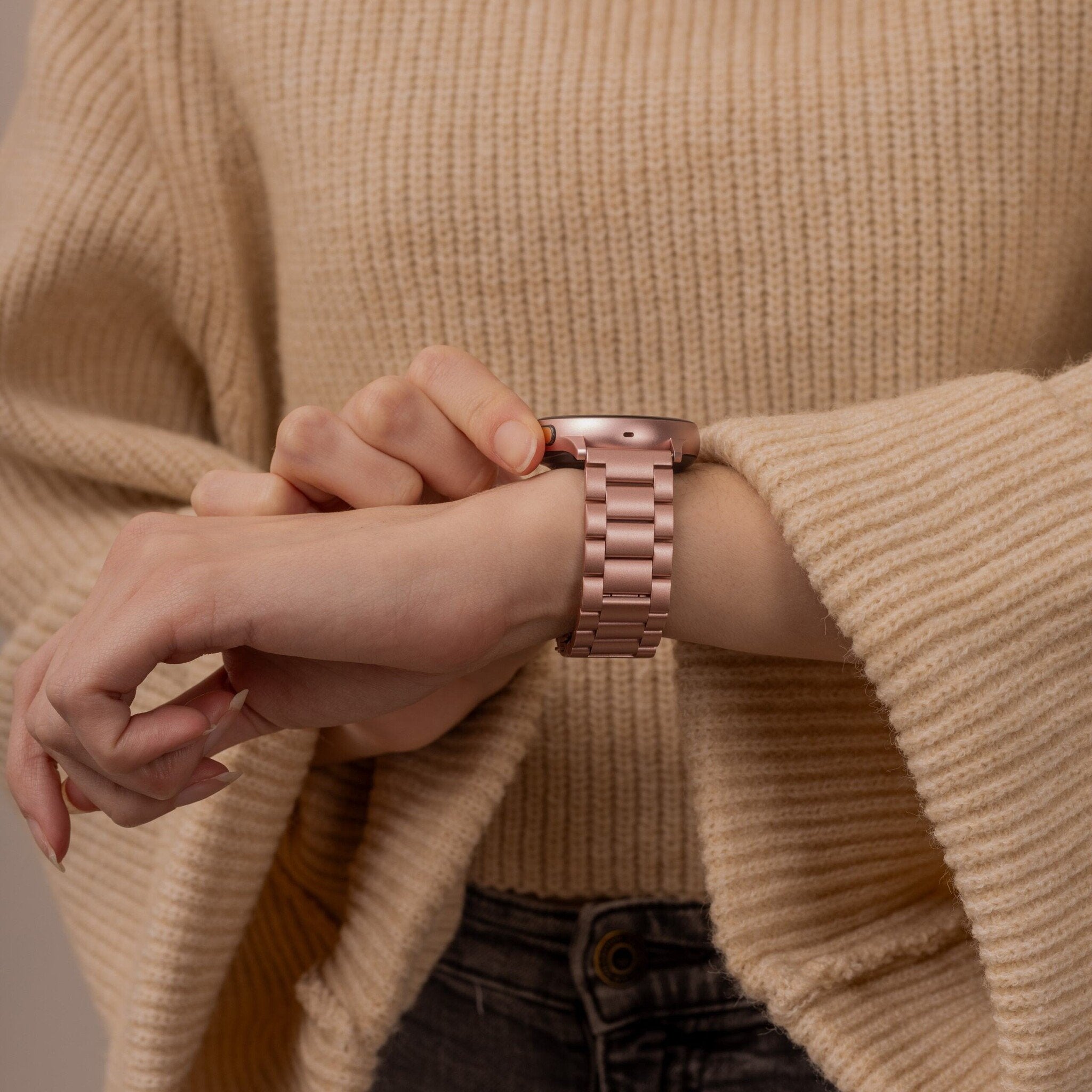 Samsung Galaxy Watch 5 Pro Steel Strap (Pink)