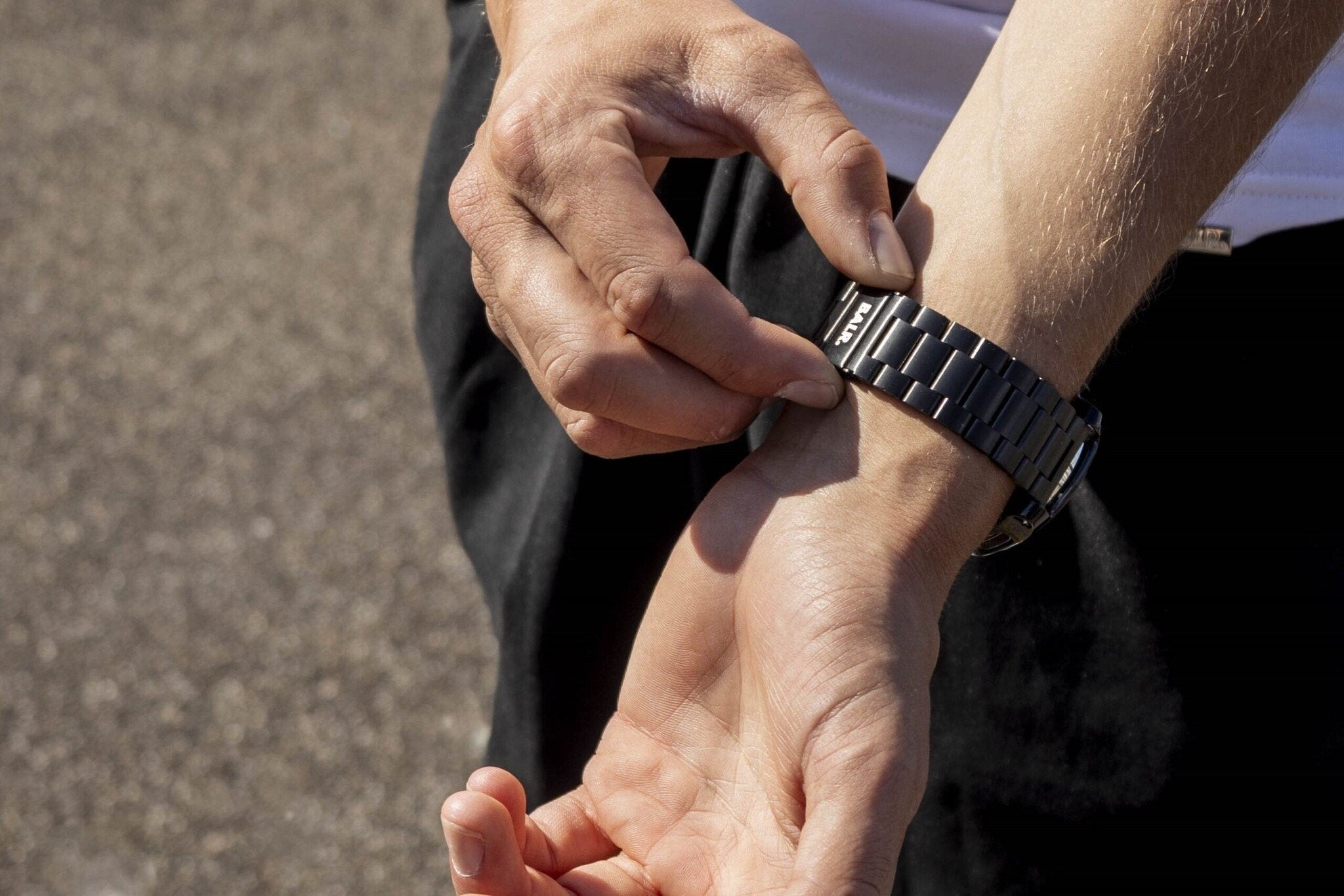 BALR Huawei Watch GT 3 46mm Steel Link Strap (Black)