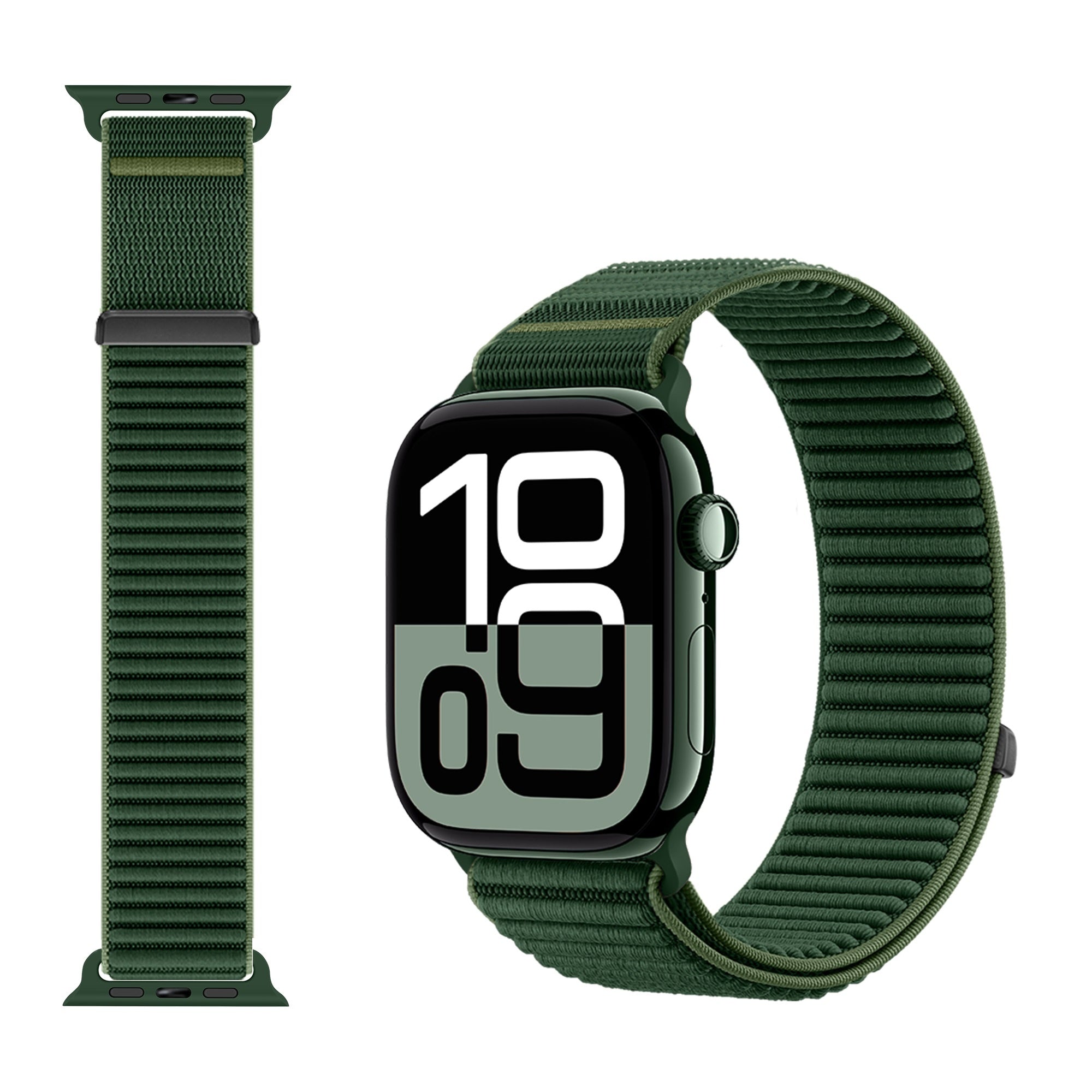 Strap-it Apple Watch Wave Nylon Strap (Dark Green)