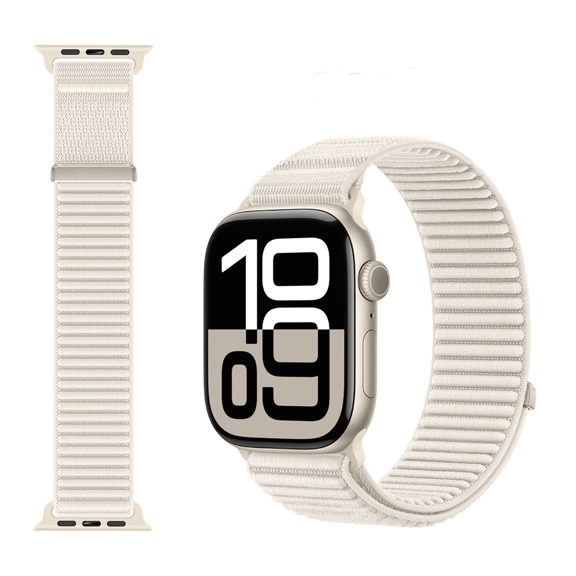 Strap-it Apple Watch Wave Nylon Strap (Starlight)
