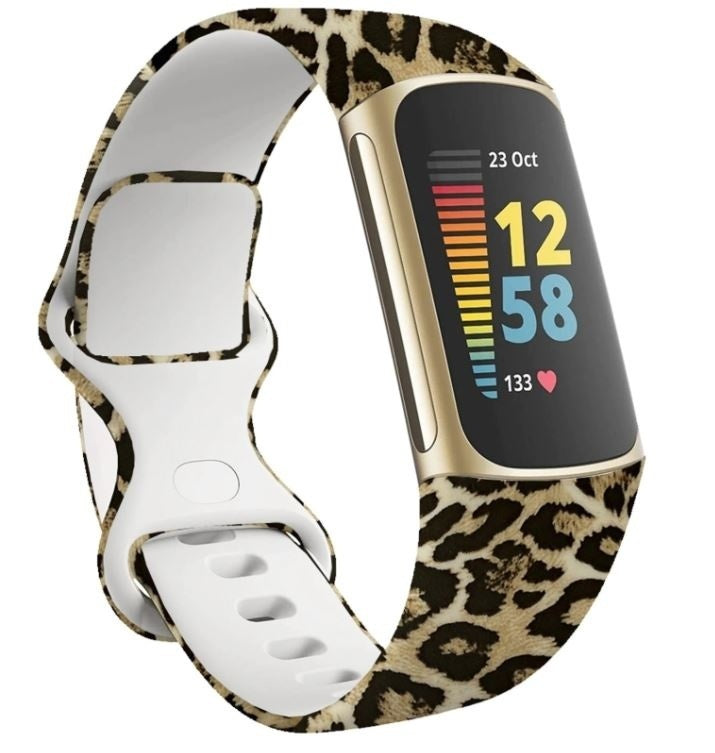 Fitbit leopard band sale