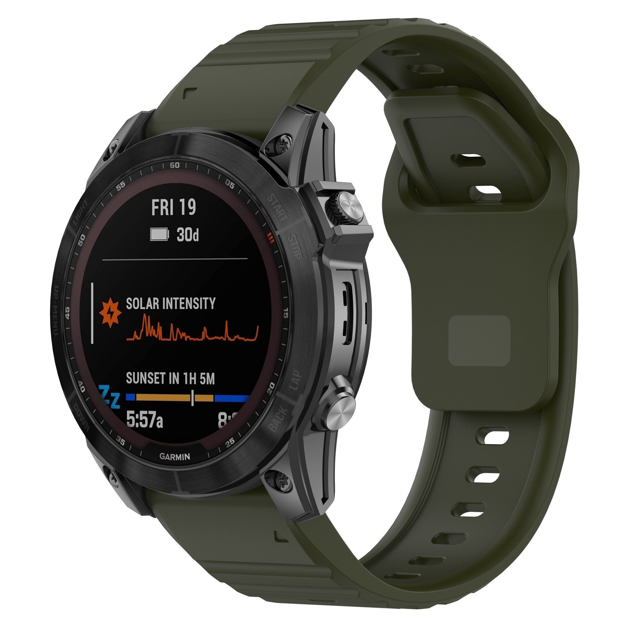 Garmin Forerunner 970 Outdoor Silicone Strap (Army Green)