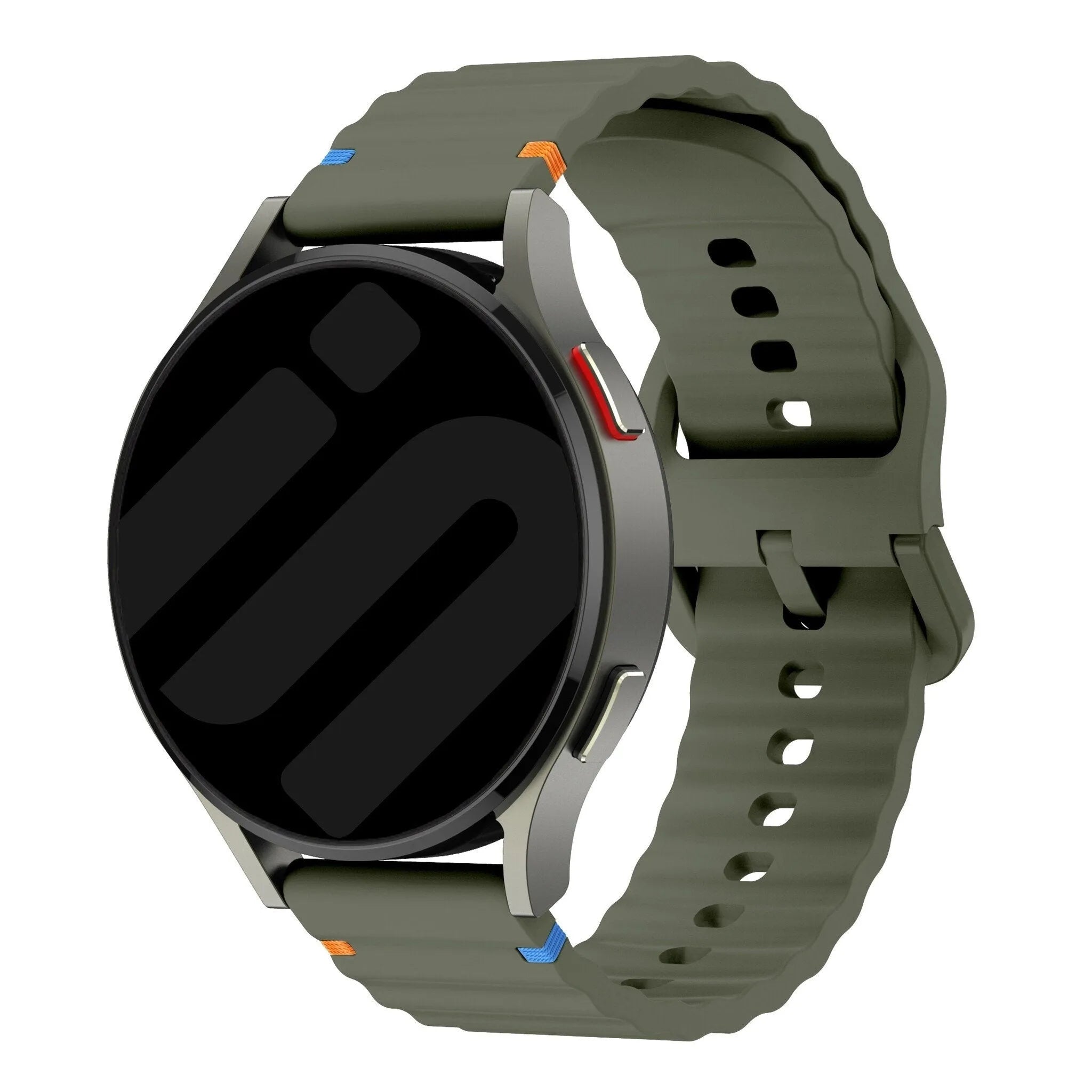 Coros Pace 2 Wave Silicone Strap (Army Green)