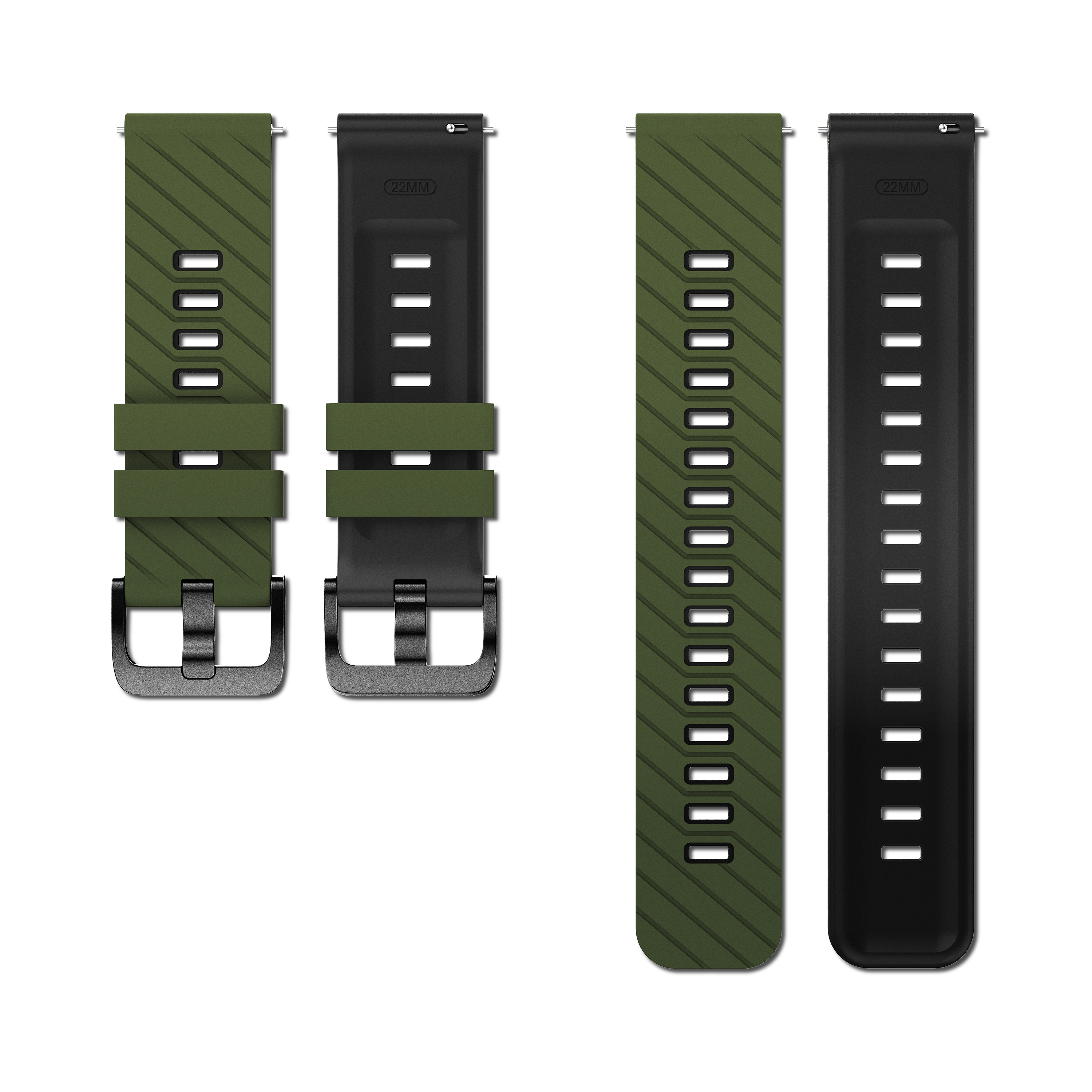 Suunto 9 Peak Twill Sport Strap (Green/Black)
