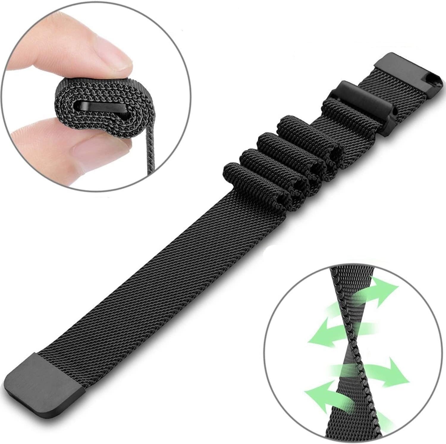 OnePlus Watch 3 - 43mm Milanese Strap (Black)