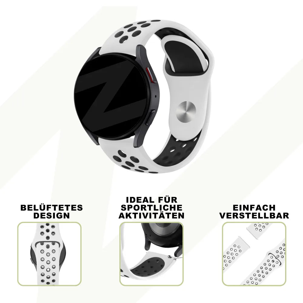 Bandz Coros Pace 2 Sport Strap 'Deluxe' (White/Black)