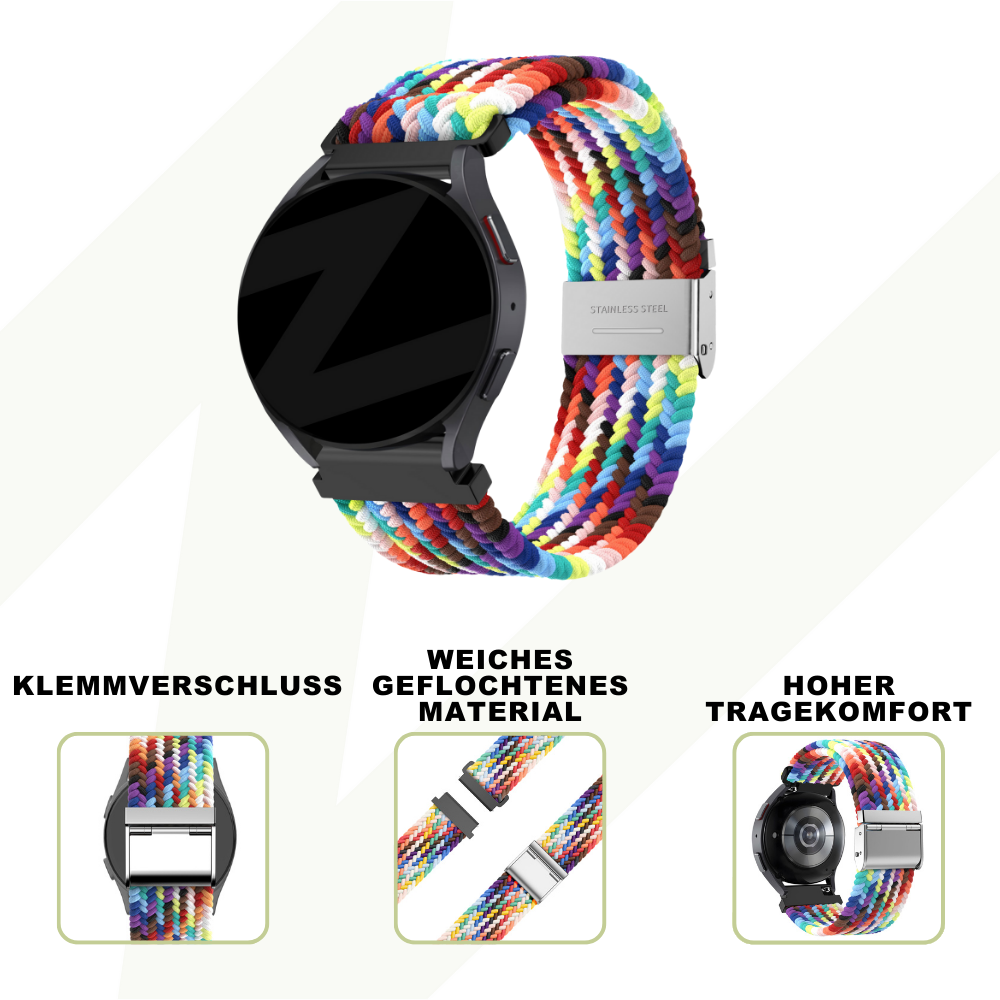 Bandz Coros Pace 2 Woven Nylon Strap (Rainbow)