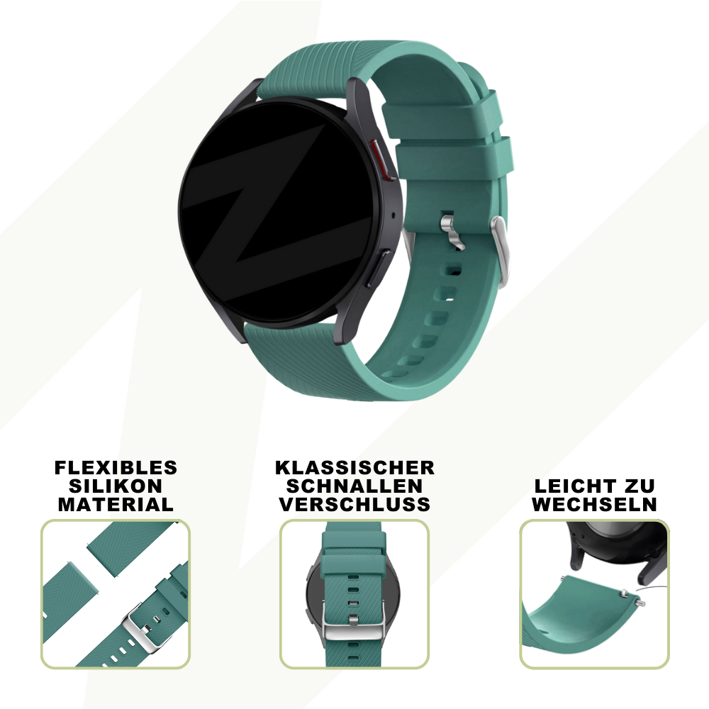 Bandz Coros Pace 3 Silicone Strap 'Deluxe' (Pine Green)