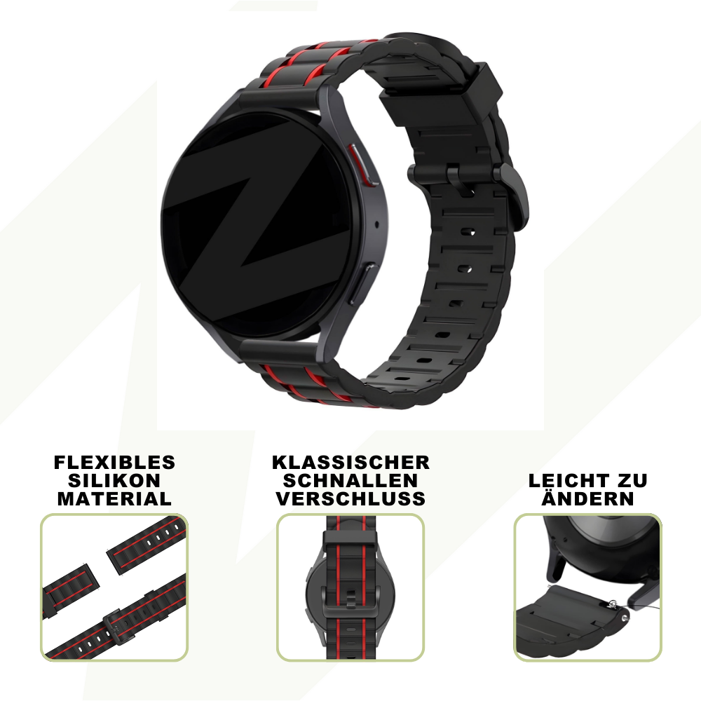 Bandz Coros Apex 2 Pro Sport Strap Striped (Black/Red)