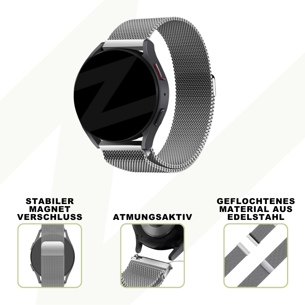 Bandz Suunto Vertical Milanese Loop Strap (Silver)