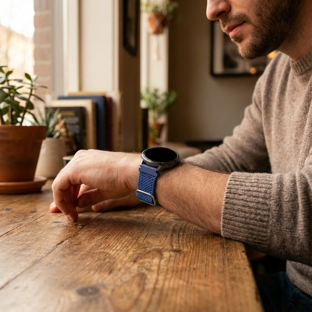 Bandz Garmin Venu 2s Adjustable Braided Strap (Blue)