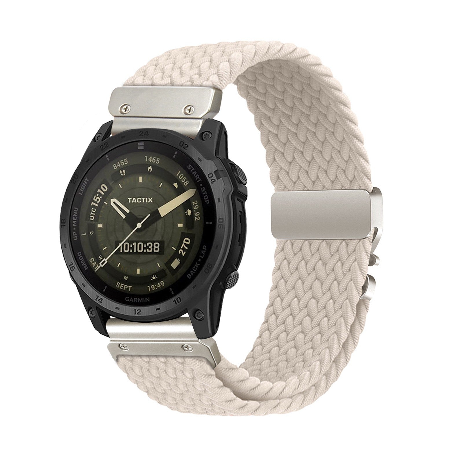 Garmin Fenix 5s Braided Strap P-Buckle (Beige)