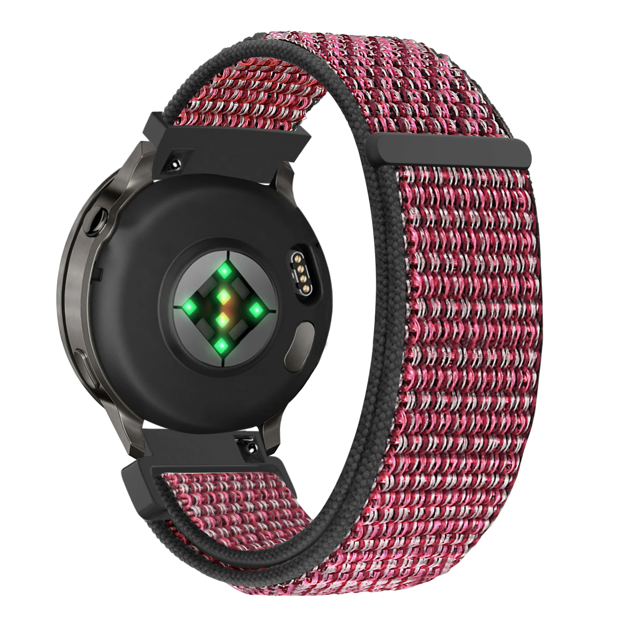 Bandz Garmin Forerunner 265s Nylon Loop Strap (Crimson Berry)