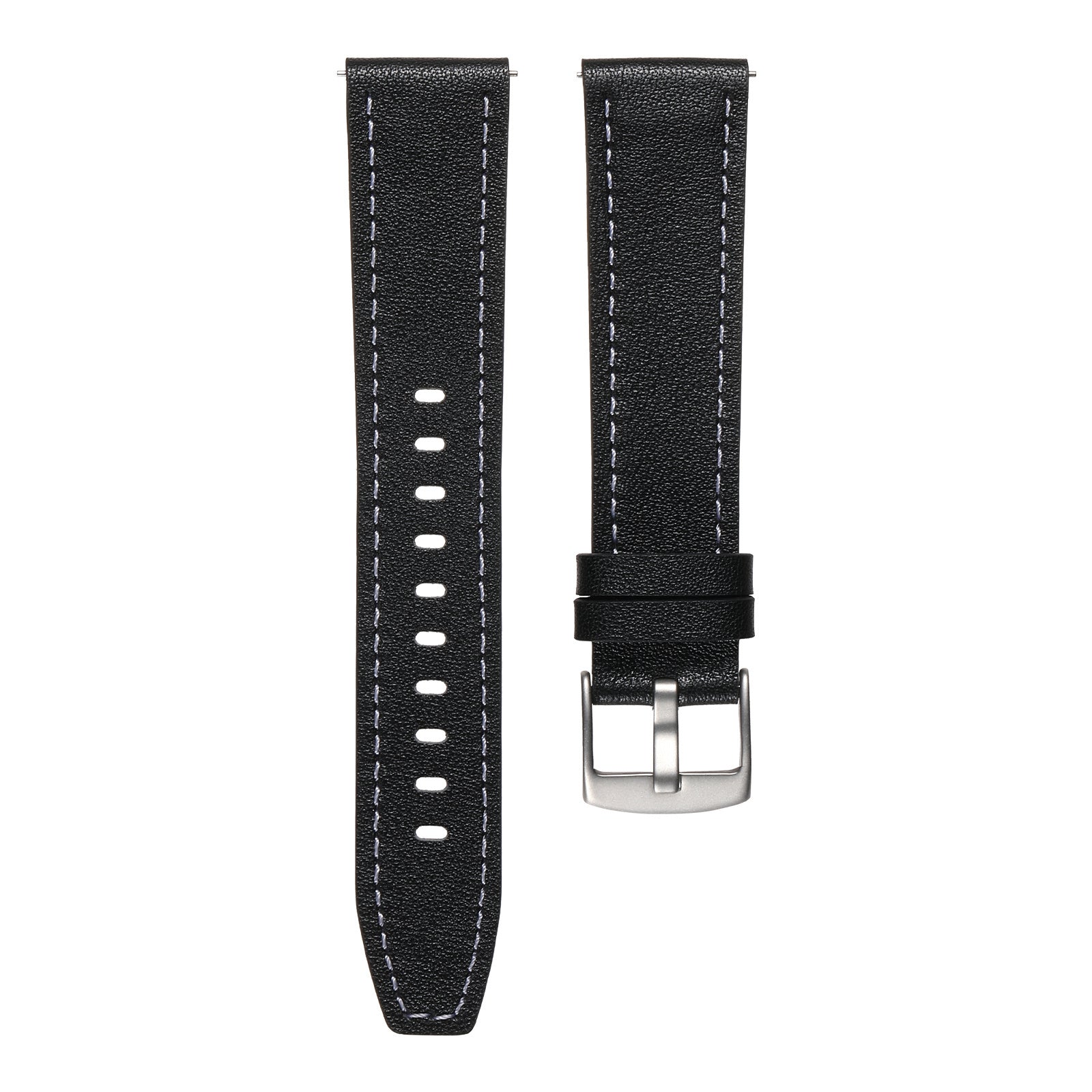 Samsung Galaxy Watch 7 - 44mm 'One Push' Leather Strap (Black)