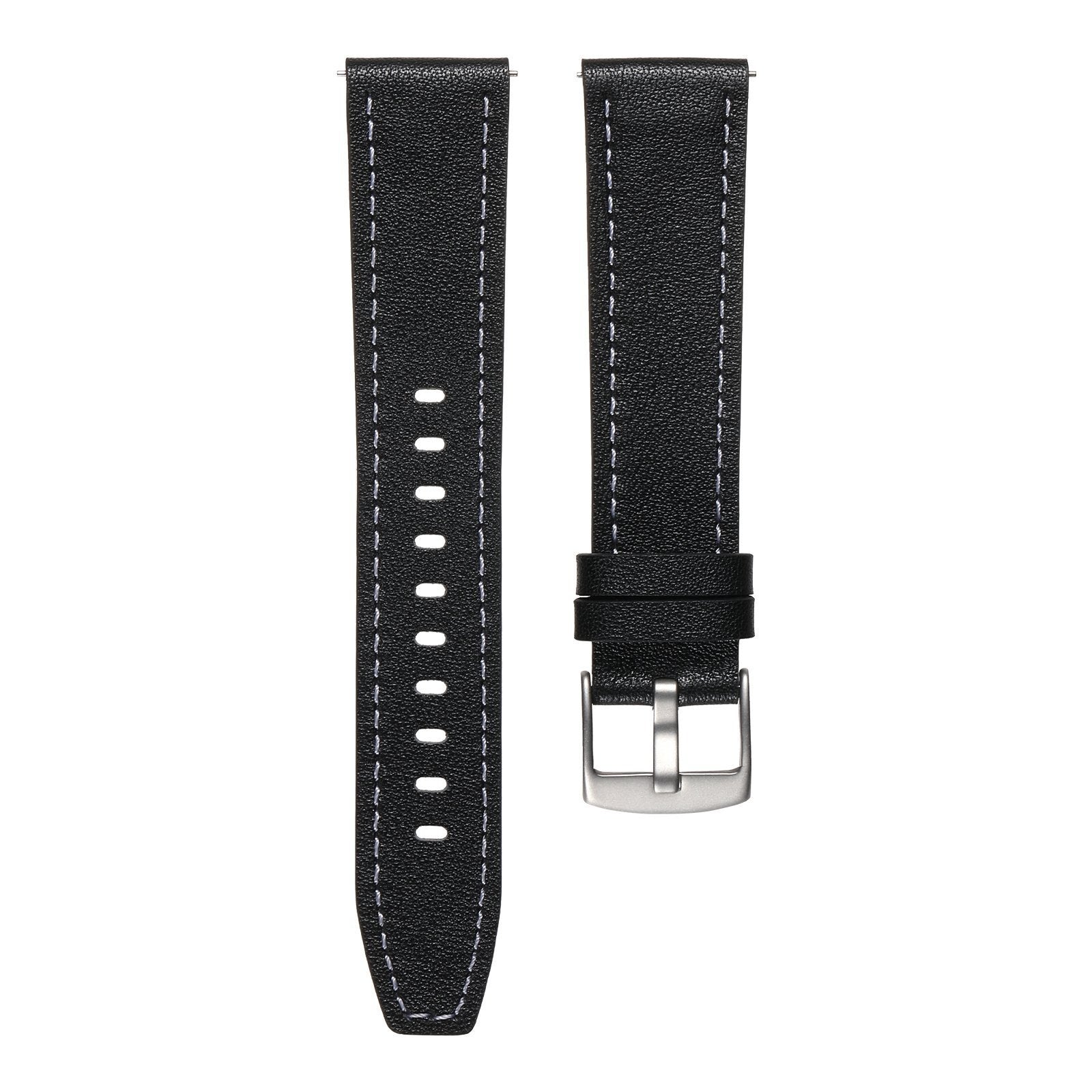 Samsung Galaxy Watch 5 - 44mm 'One Push' Leather Strap (Black)