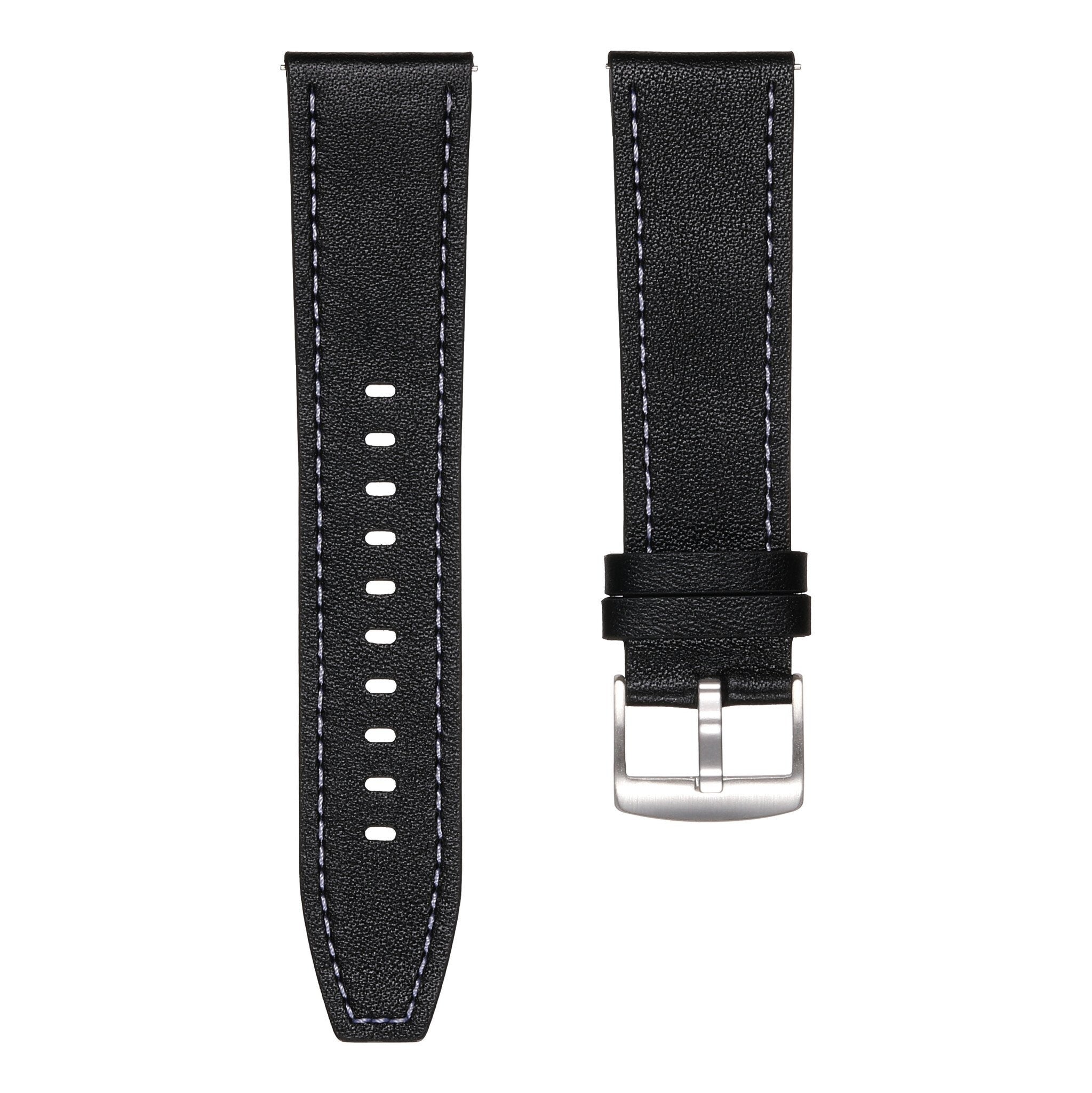 Amazfit Balance 2 'One Push' Leather Strap (Black)
