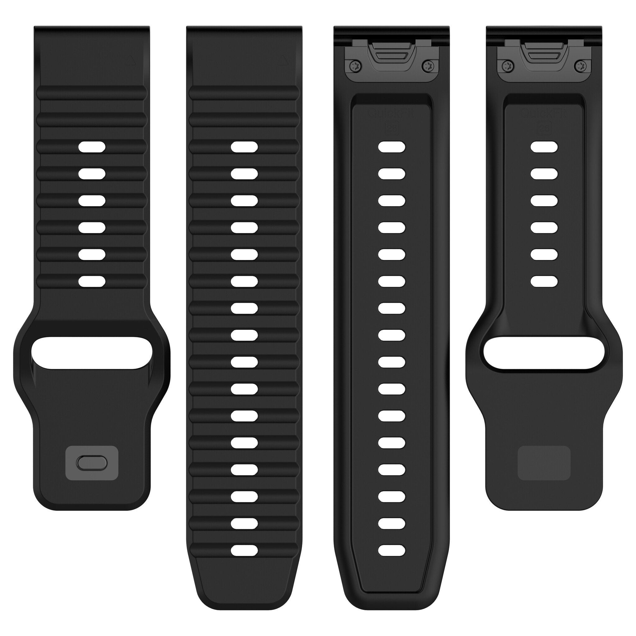 Garmin Quatix 8 - 47mm Outdoor Silicone Strap (Black)