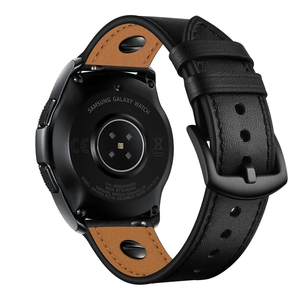Coros Apex 2 Leather Strap with Screw (Black)