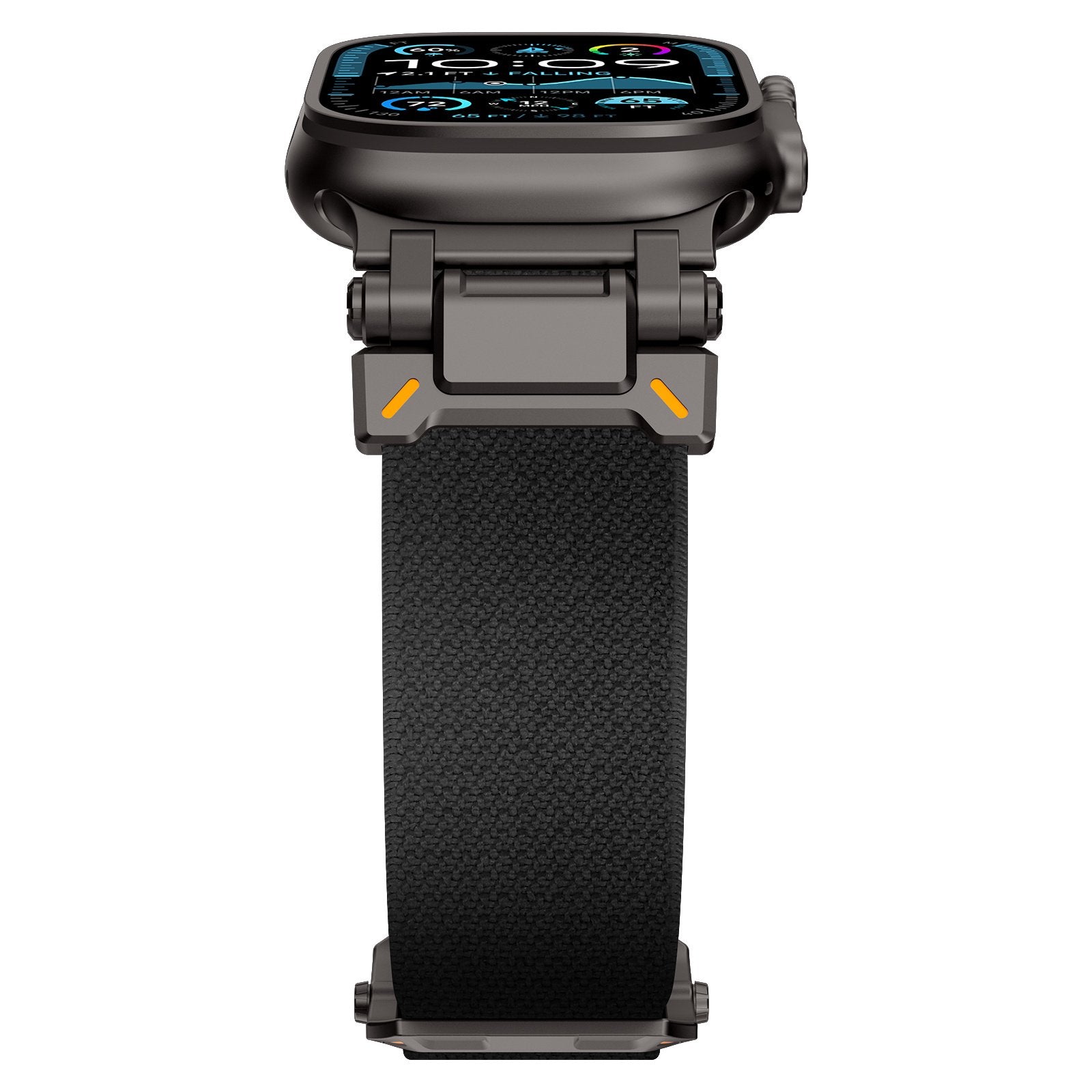 Apple Watch 'Explorer' Polyester Strap (Black met Black)
